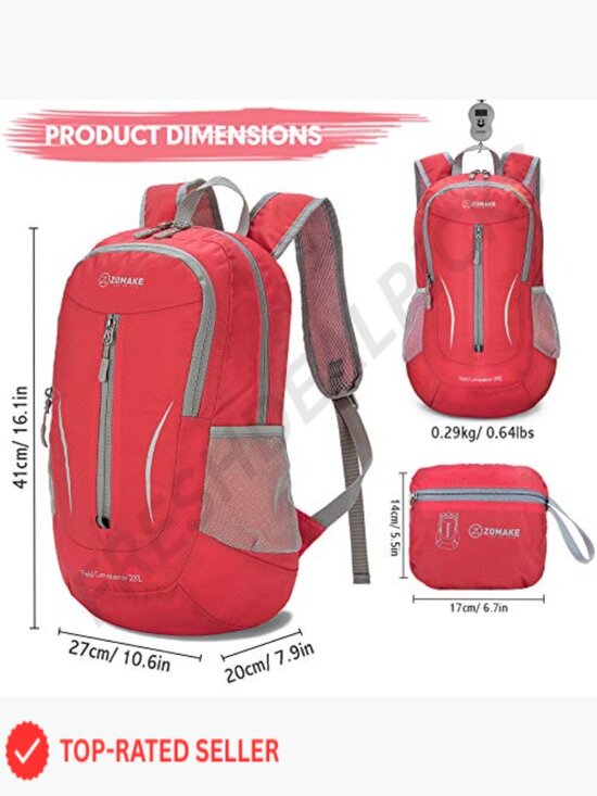 Ultra Lightweight Packable Backpack 25L Foldable Hiking Daypack Travel main image 6